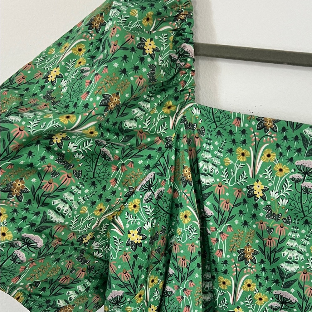 Boden Green Floral Mini Dress - Picture 2 of 7